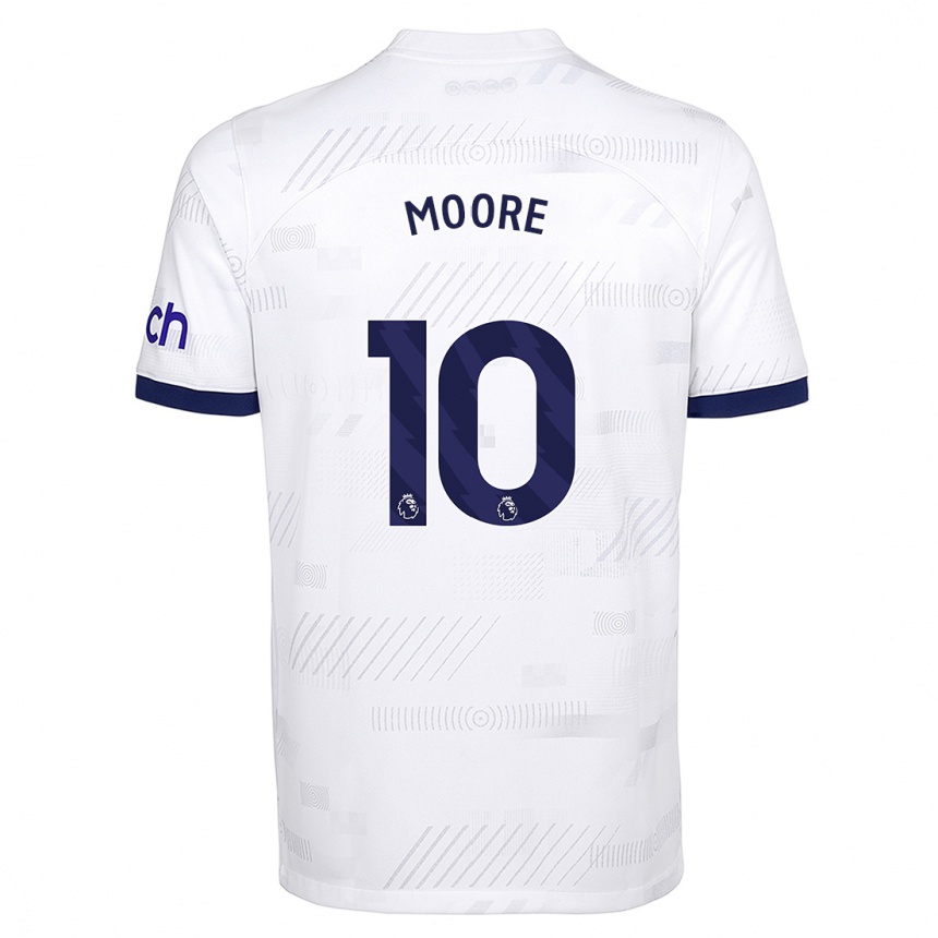 Women  Mikey Moore #10 White Home Jersey 2023/24 T-Shirt