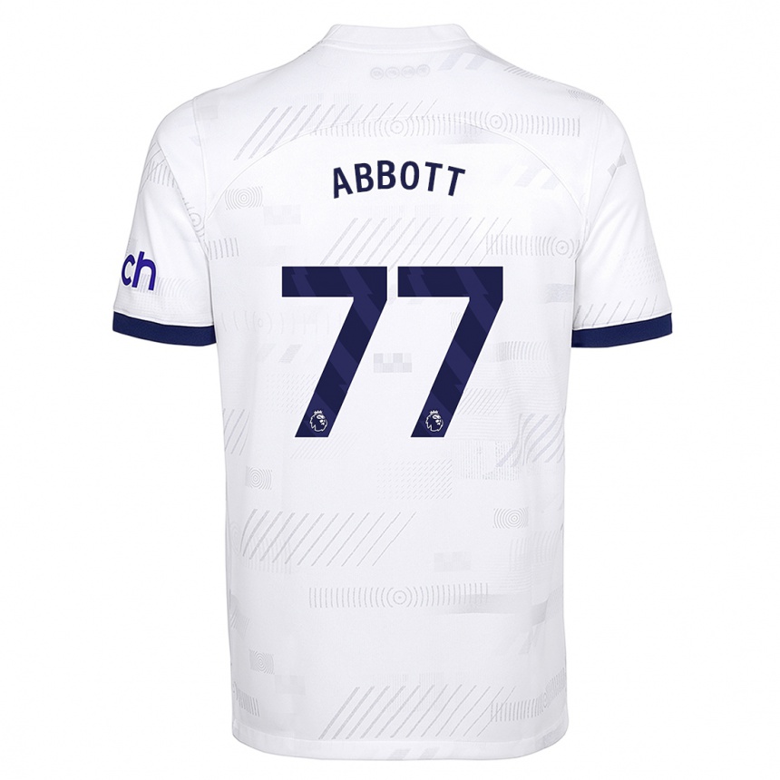 Women  George Abbott #77 White Home Jersey 2023/24 T-Shirt