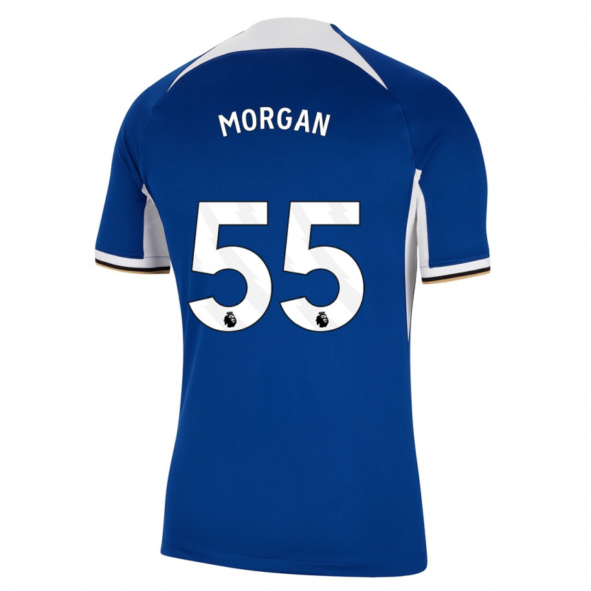 Women  Jimmy-Jay Morgan #55 Blue Home Jersey 2023/24 T-Shirt