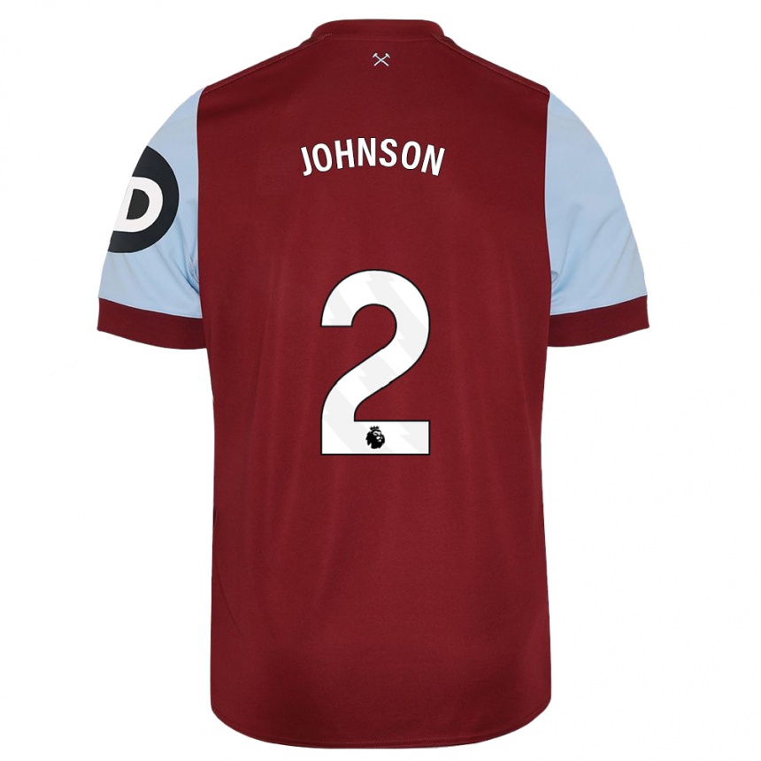 Women  Ben Johnson #2 Maroon Home Jersey 2023/24 T-Shirt