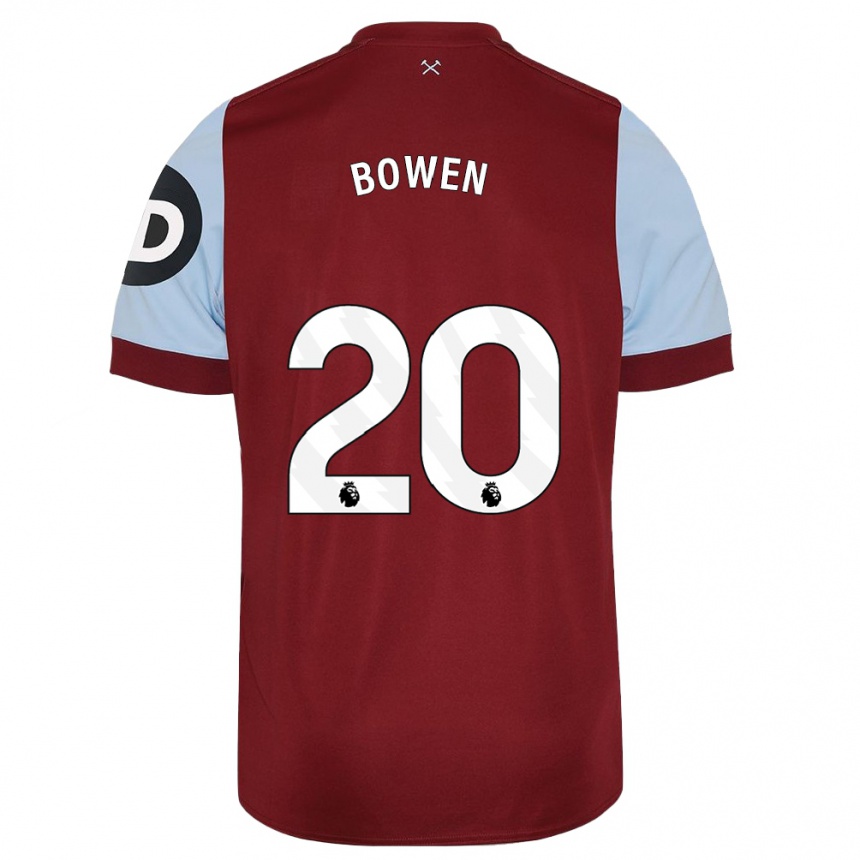 Women  Jarrod Bowen #20 Maroon Home Jersey 2023/24 T-Shirt