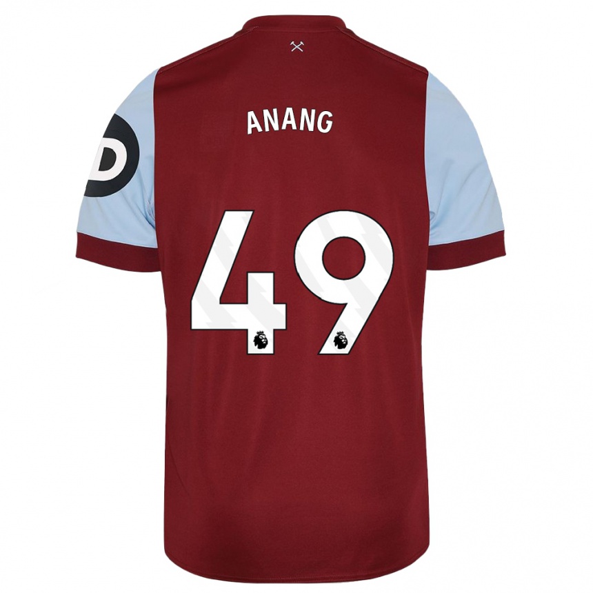 Women  Joseph Anang #49 Maroon Home Jersey 2023/24 T-Shirt