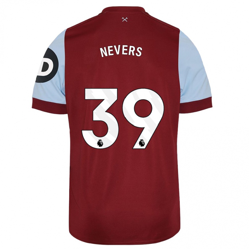 Women  Thierry Nevers #39 Maroon Home Jersey 2023/24 T-Shirt