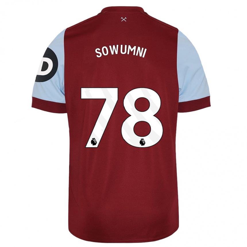 Women  Elisha Sowumni #78 Maroon Home Jersey 2023/24 T-Shirt