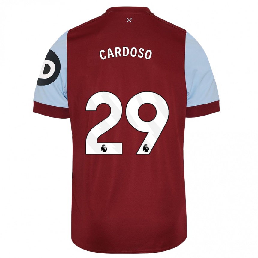 Women  Goncalo Cardoso #29 Maroon Home Jersey 2023/24 T-Shirt