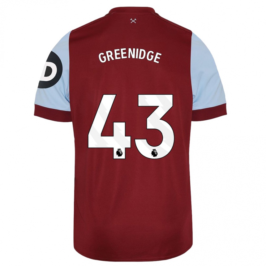 Women  Will Greenidge #43 Maroon Home Jersey 2023/24 T-Shirt