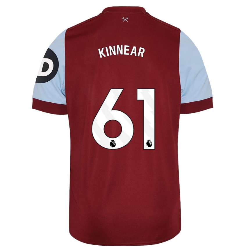 Women  Brian Kinnear #61 Maroon Home Jersey 2023/24 T-Shirt