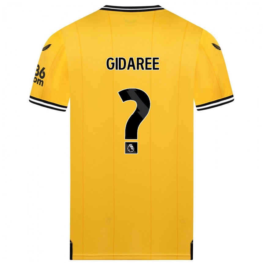 Women  Josh Gidaree #0 Yellow Home Jersey 2023/24 T-Shirt