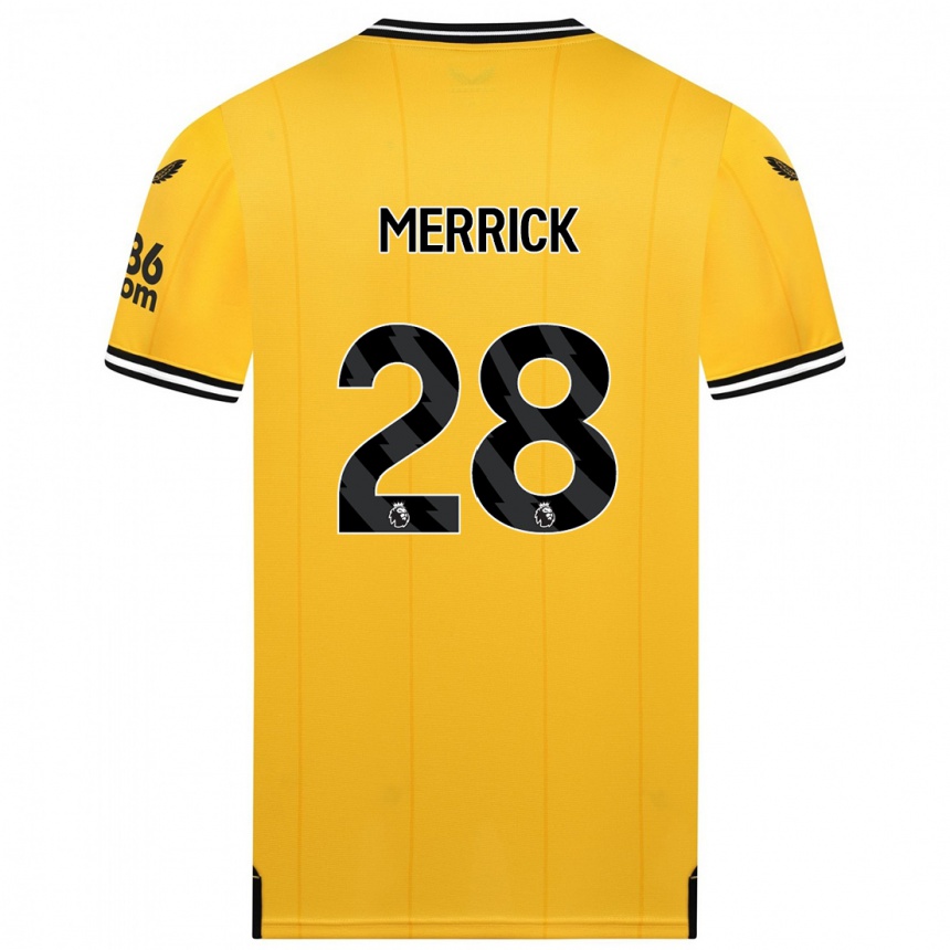 Women  Beth Merrick #28 Yellow Home Jersey 2023/24 T-Shirt