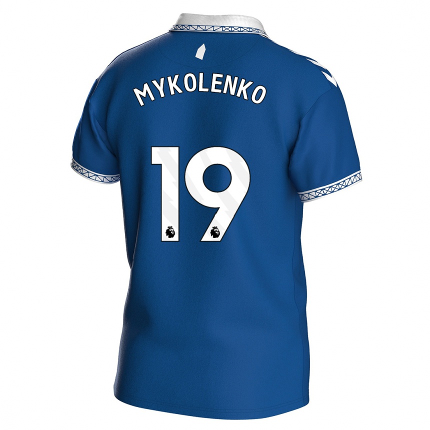 Women  Vitaliy Mykolenko #19 Royal Blue Home Jersey 2023/24 T-Shirt