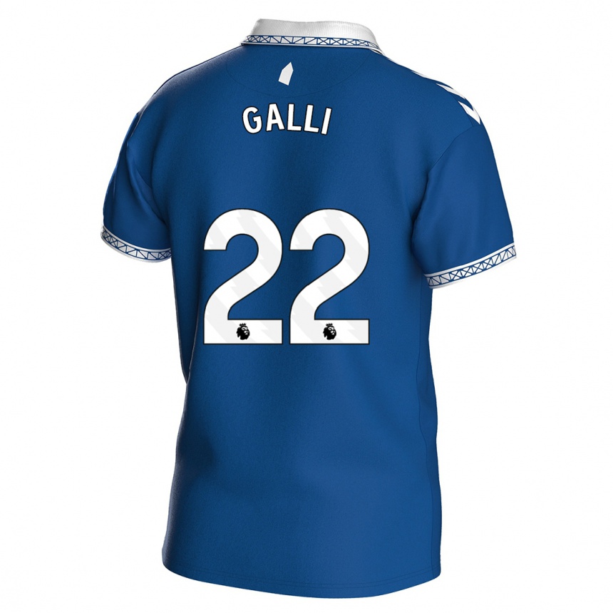 Women  Aurora Galli #22 Royal Blue Home Jersey 2023/24 T-Shirt