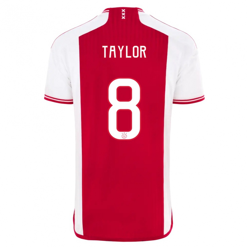 Women  Kenneth Taylor #8 Red White Home Jersey 2023/24 T-Shirt