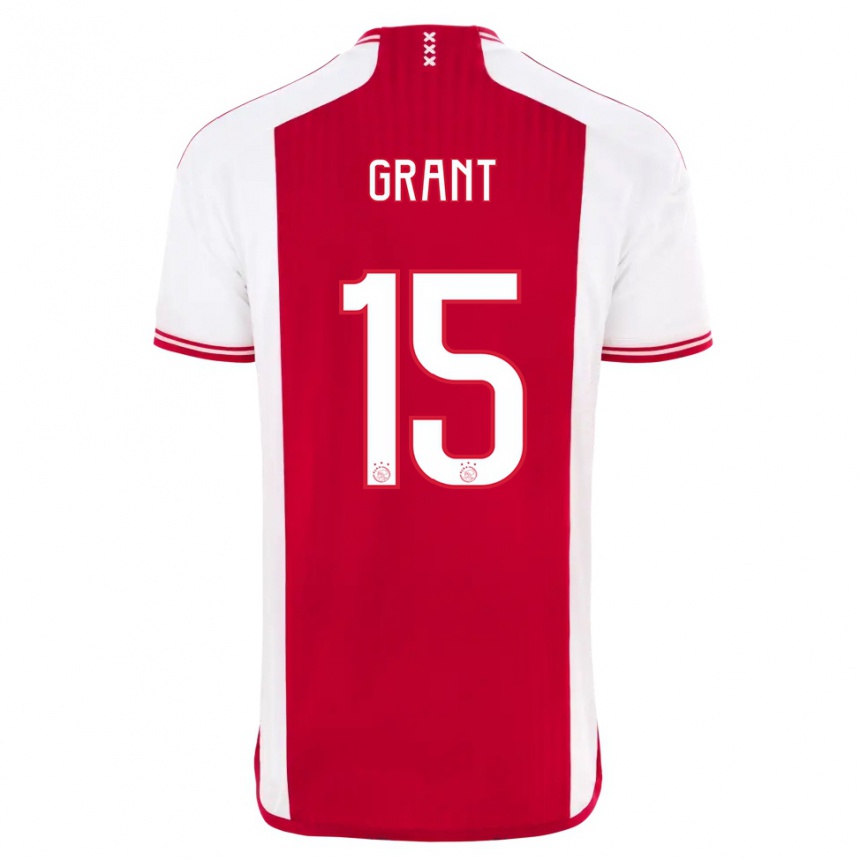 Women  Chasity Grant #15 Red White Home Jersey 2023/24 T-Shirt