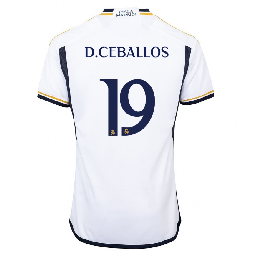 Women  Dani Ceballos #19 White Home Jersey 2023/24 T-Shirt