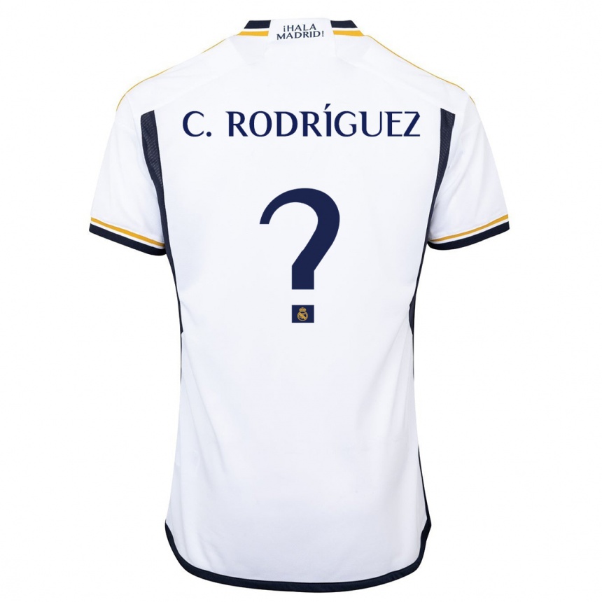 Women  Carlos Rodríguez #0 White Home Jersey 2023/24 T-Shirt