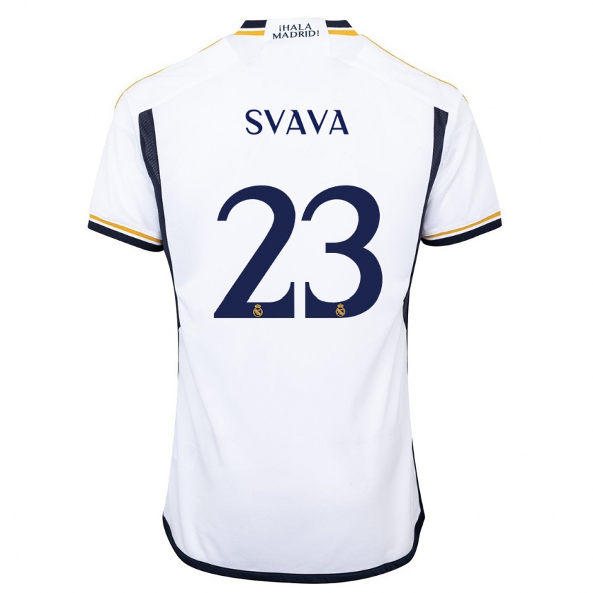 Women  Sofie Svava #23 White Home Jersey 2023/24 T-Shirt