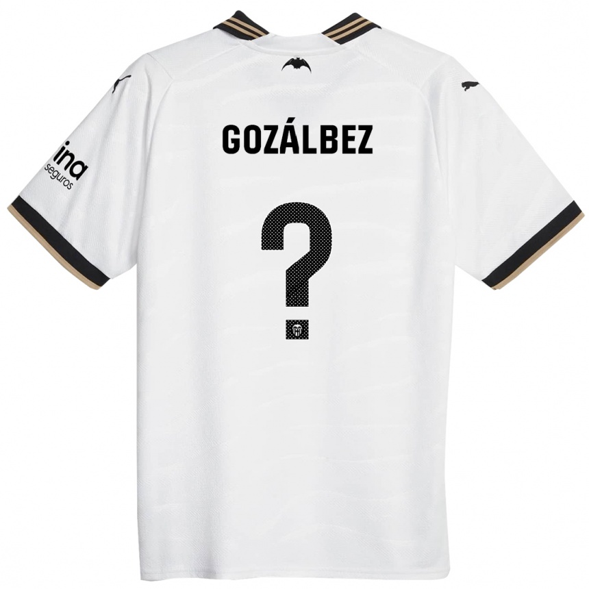 Women  Pablo Gozálbez #0 White Home Jersey 2023/24 T-Shirt