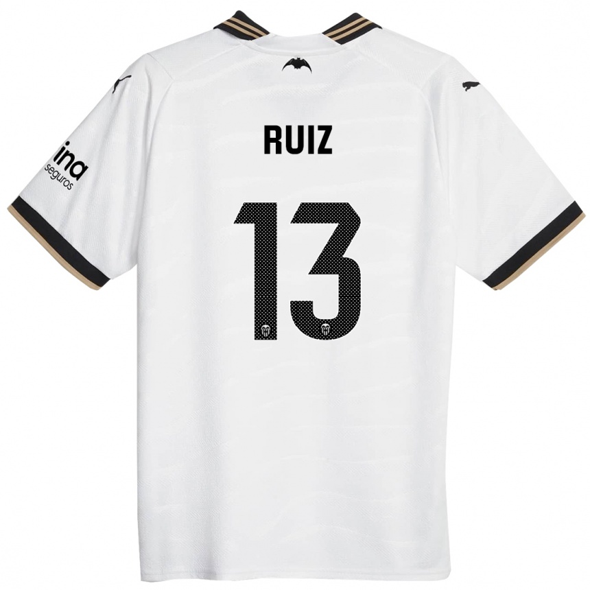 Women  Nil Ruiz #13 White Home Jersey 2023/24 T-Shirt