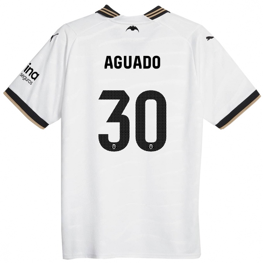 Women  Julia Aguado #30 White Home Jersey 2023/24 T-Shirt