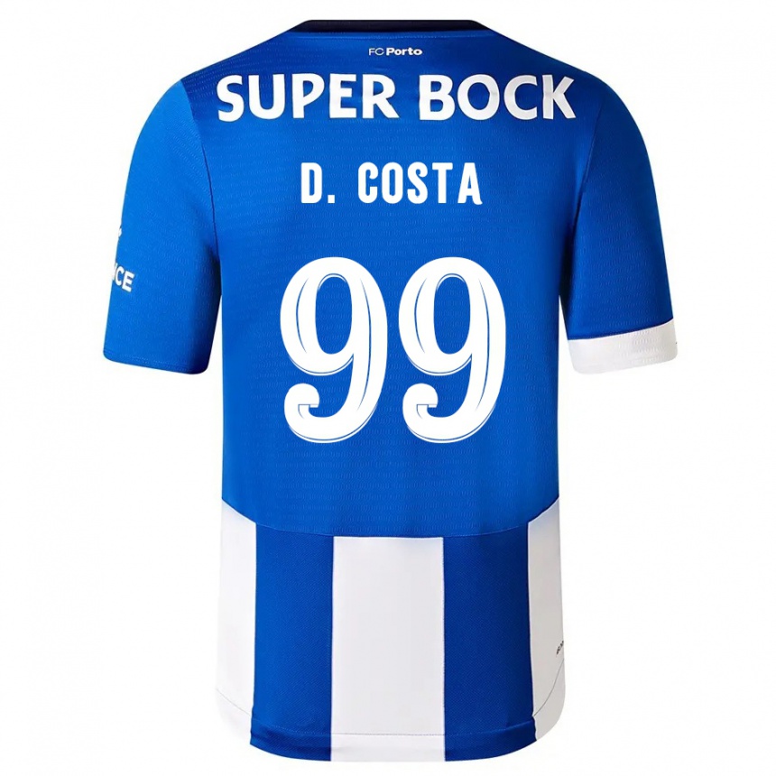 Women  Diogo Costa #99 Blue White Home Jersey 2023/24 T-Shirt