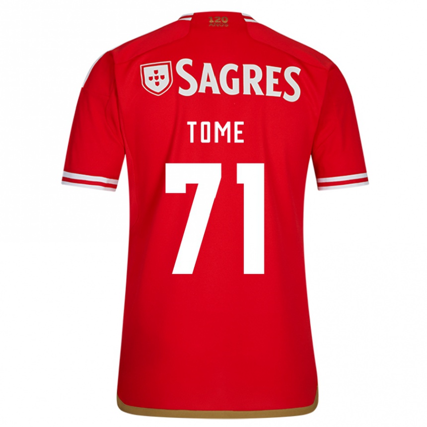 Women  João Tomé #71 Red Home Jersey 2023/24 T-Shirt