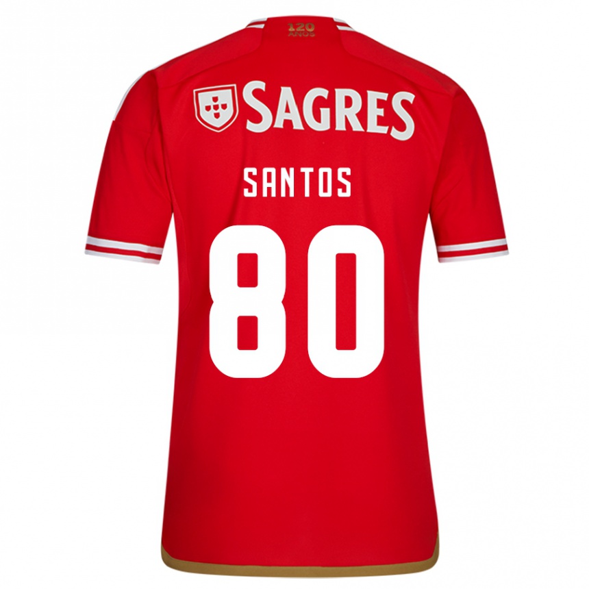 Women  Pedro Santos #80 Red Home Jersey 2023/24 T-Shirt