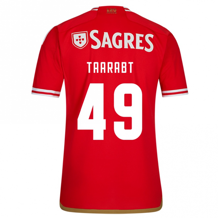 Women  Adel Taarabt #49 Red Home Jersey 2023/24 T-Shirt