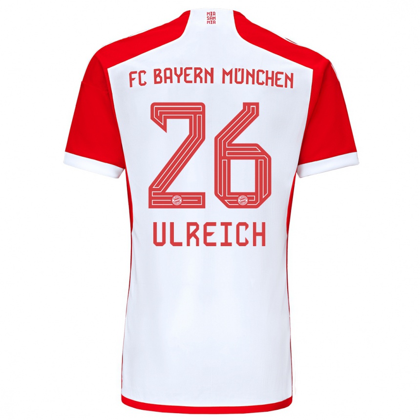 Women  Sven Ulreich #26 Red White Home Jersey 2023/24 T-Shirt