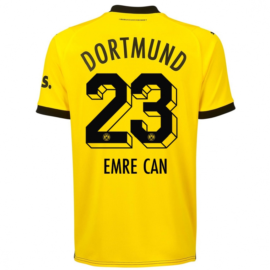 Women  Emre Can #23 Yellow Home Jersey 2023/24 T-Shirt