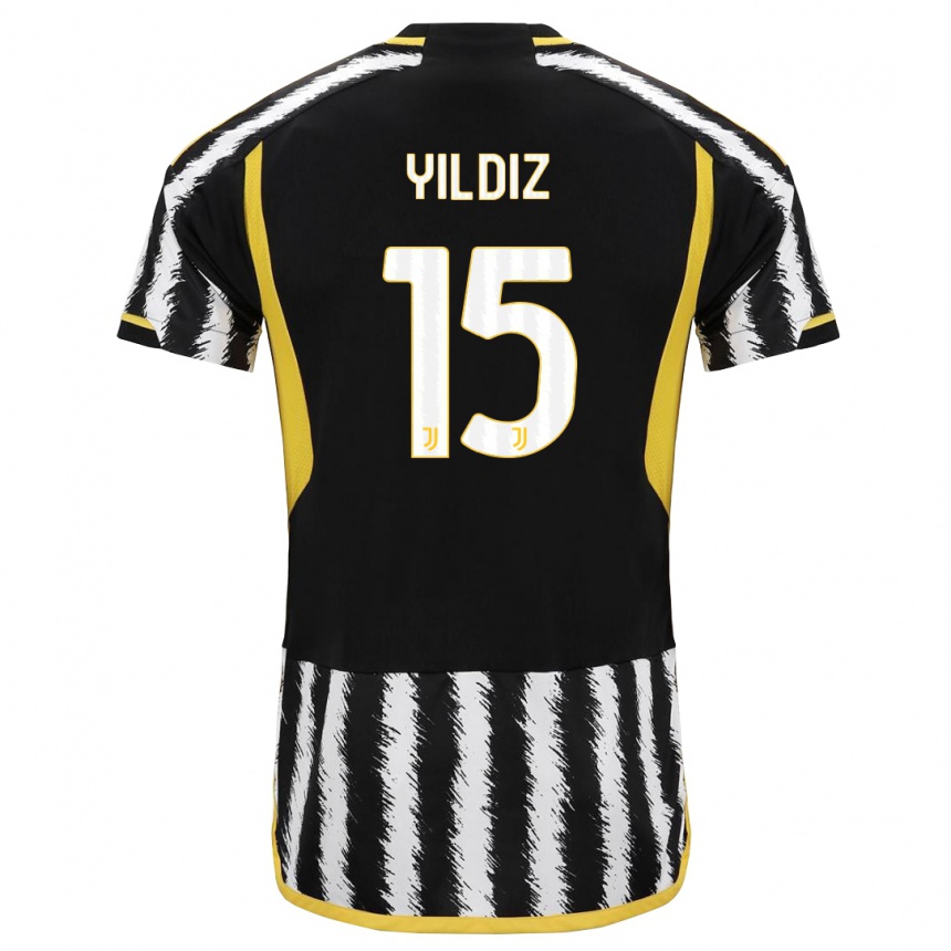 Women  Kenan Yildiz #0 Black White Home Jersey 2023/24 T-Shirt