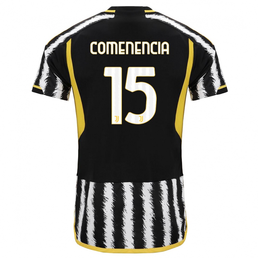 Women  Livano Comenencia #15 Black White Home Jersey 2023/24 T-Shirt