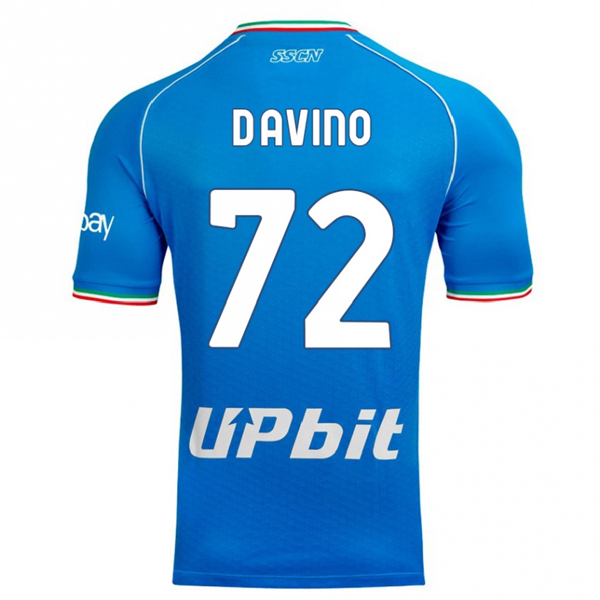 Women  Luigi D'avino #72 Sky Blue Home Jersey 2023/24 T-Shirt