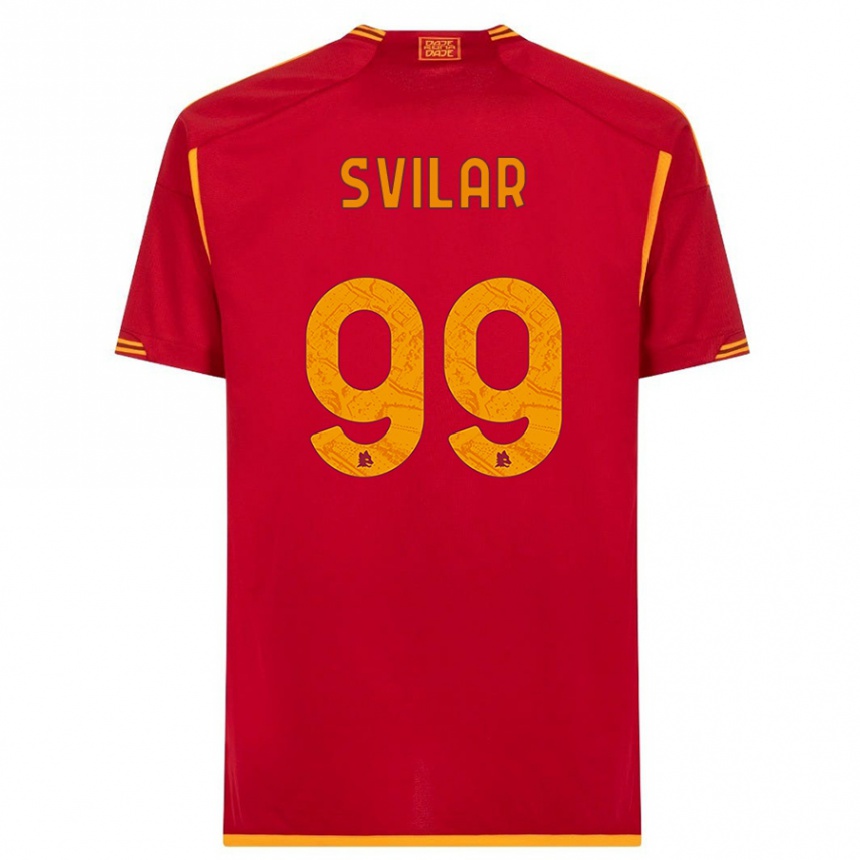 Women  Mile Svilar #99 Red Home Jersey 2023/24 T-Shirt