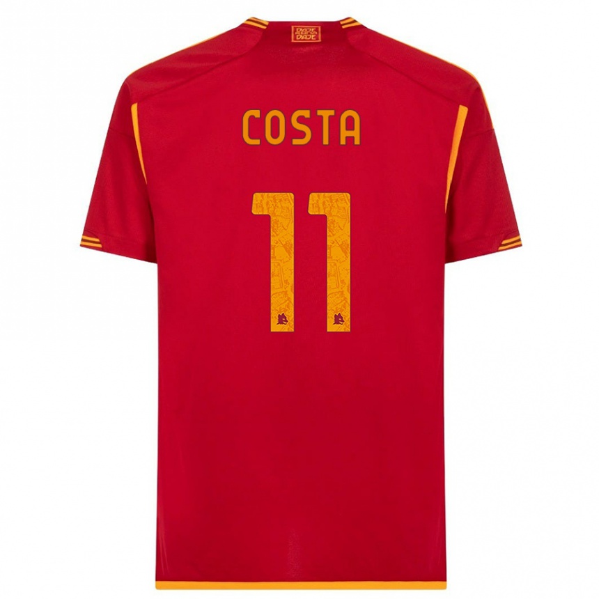 Women  João Costa #11 Red Home Jersey 2023/24 T-Shirt