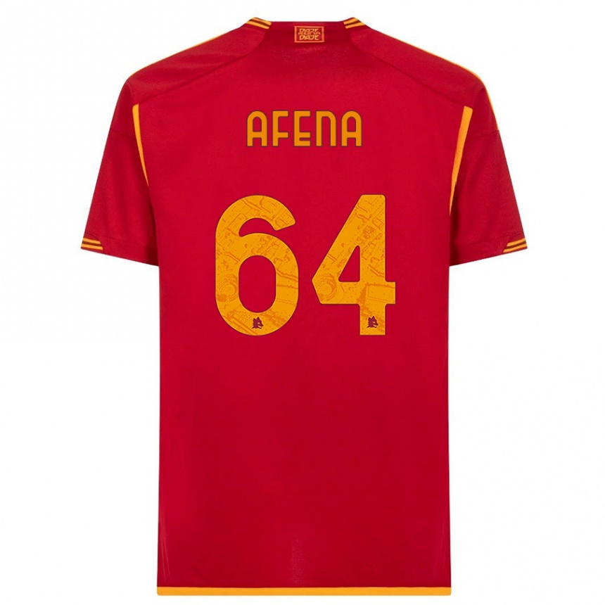 Women  Felix Afena-Gyan #64 Red Home Jersey 2023/24 T-Shirt