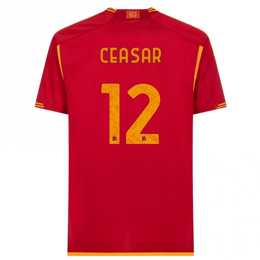 Women  Camelia Ceasar #12 Red Home Jersey 2023/24 T-Shirt