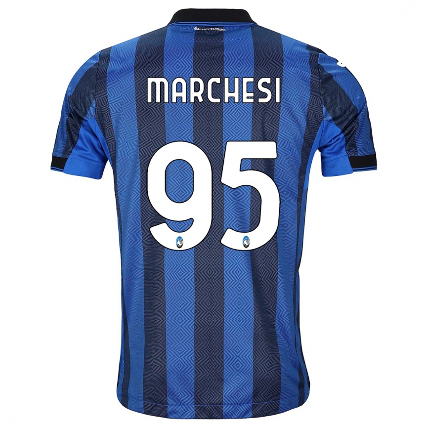 Women  Silvia Marchesi #95 Black Blue Home Jersey 2023/24 T-Shirt