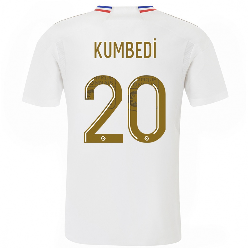 Women  Saël Kumbedi #20 White Home Jersey 2023/24 T-Shirt