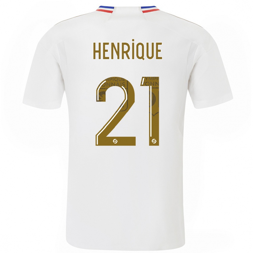 Women  Henrique #21 White Home Jersey 2023/24 T-Shirt