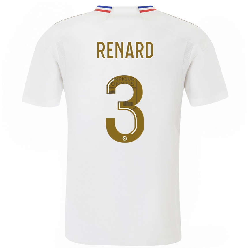 Women  Wendie Renard #3 White Home Jersey 2023/24 T-Shirt