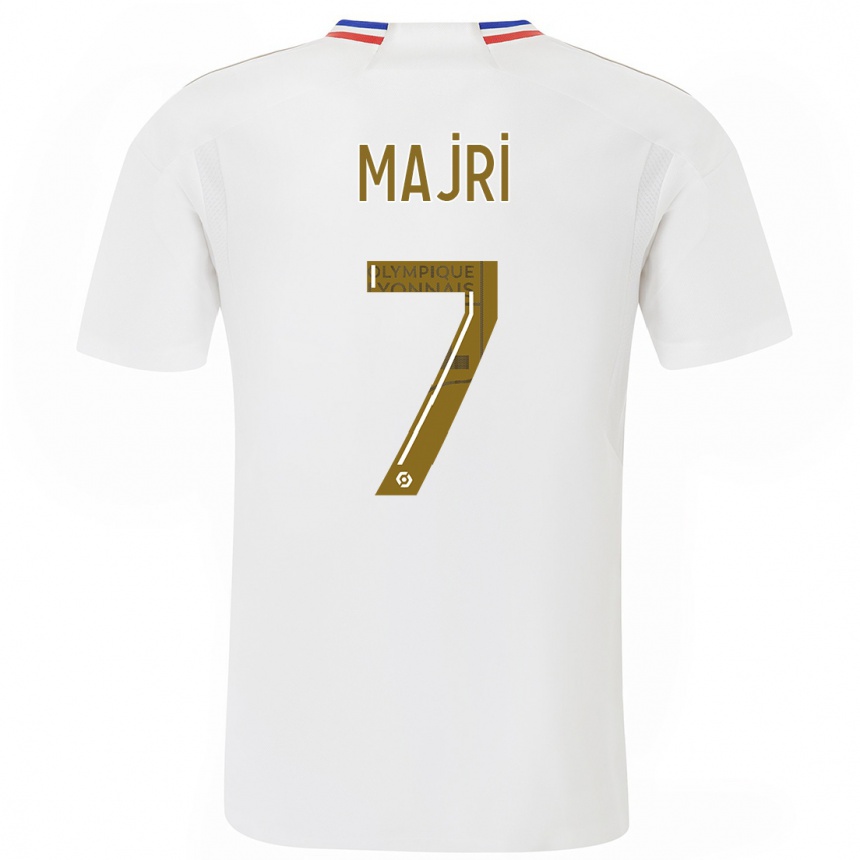 Women  Amel Majri #7 White Home Jersey 2023/24 T-Shirt