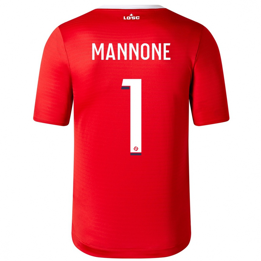 Women  Vito Mannone #1 Red Home Jersey 2023/24 T-Shirt