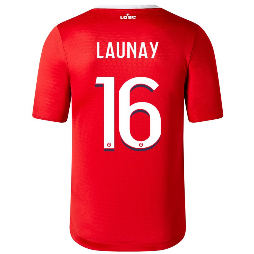 Women  Elisa Launay #16 Red Home Jersey 2023/24 T-Shirt