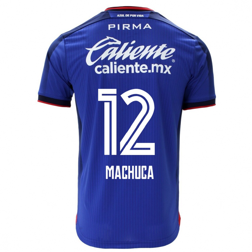 Women  Gabriela Machuca #12 Blue Home Jersey 2023/24 T-Shirt