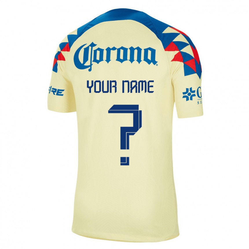 Women  Your Name #0 Yellow Home Jersey 2023/24 T-Shirt