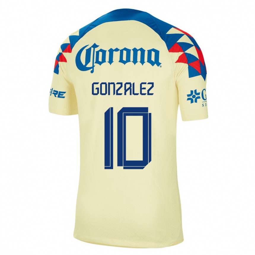 Women  Alison Gonzalez #10 Yellow Home Jersey 2023/24 T-Shirt