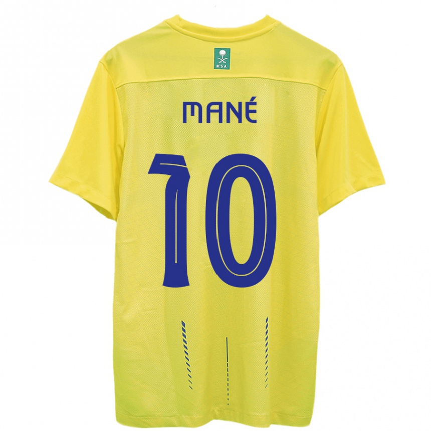 Women  Sadio Mane #10 Yellow Home Jersey 2023/24 T-Shirt