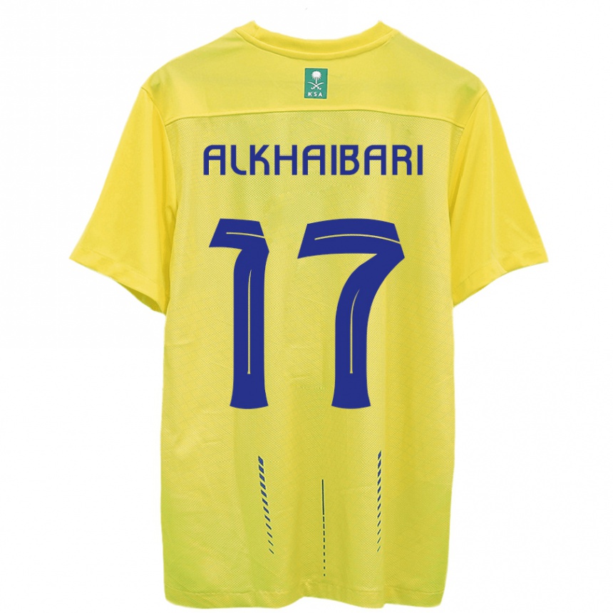 Women  Abdullah Al-Khaibari #17 Yellow Home Jersey 2023/24 T-Shirt