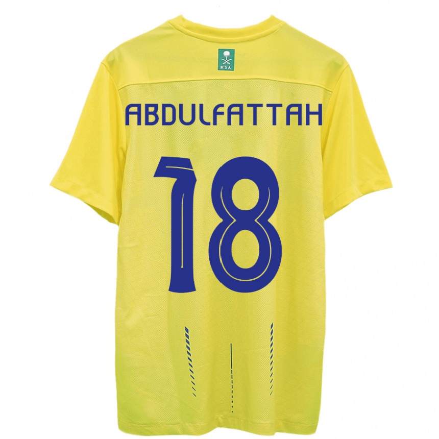 Women  Abdulfattah Adam #18 Yellow Home Jersey 2023/24 T-Shirt