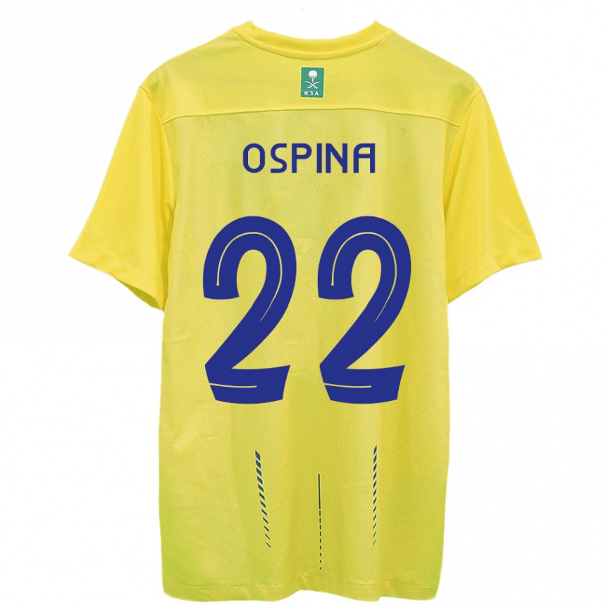 Women  David Ospina #22 Yellow Home Jersey 2023/24 T-Shirt